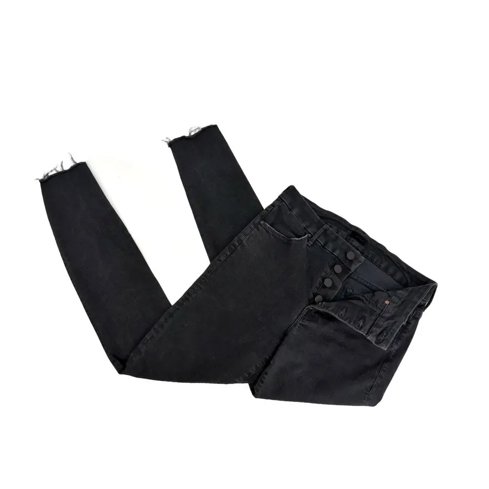 MOTHER The Pixie Ankle Fray Skinny Jeans in Not Guilty size 28